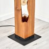 Natuurlijke houten vloerlamp Sernadelo met golvende opening en 4 E27-fittingen