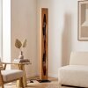 Natuurkleurige houten vloerlamp Sernadelo met open E27-fittingen, 4 lichtpunten