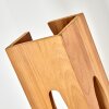 Natuurkleurige houten vloerlamp Sernadelo met open E27-fittingen, 4 lichtpunten