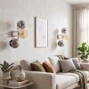 Zandkleurige moderne wandlamp Koyoto, 2-delige set, drie bollen in clusteropstelling