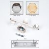 Zandkleurige moderne wandlamp Koyoto, 2-delige set, drie bollen in clusteropstelling