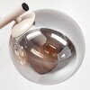 Moderne cluster-plafondlamp Gastor met drie rookglazen bollen in lijnopstelling