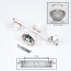 Bolvormige wandlamp Koyoto met verticale clusteropstelling en 3 glazen kappen