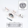 Wandlamp Gastor, 2-delige set met verticale rook- en heldere glazen bollen