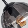 Moderne Cluster-plafondlamp Koyoto met 4 rookkleurige en heldere glazen bollen, E14