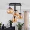 Moderne Cluster-plafondlamp Koyoto met 4 bolvormige glazen kappen Boven de eettafel