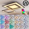 Platte moderne LED-plafondlamp Lerin met frames en instelbare lichtkleur 2700-6500 Kelvin