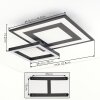 Platte moderne LED-plafondlamp Lerin met frames en instelbare lichtkleur 2700-6500 Kelvin
