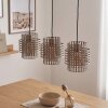 Hanglamp Lomir, kooikappen met rasterstructuur, voor de eettafel, montageverstelbaar