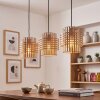 Hanglamp Lomir, kooikappen met rasterstructuur, voor de eettafel, montageverstelbaar