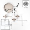 Cluster-hanglamp Gastor met 3 ronde schermen, armatuur zandkleurig, voor de eettafel