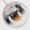 Cluster-hanglamp Gastor met 3 ronde schermen, armatuur zandkleurig, voor de eettafel