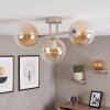 Moderne Cluster-plafondlamp Gastor met 3 glazen bollen in amber en helder