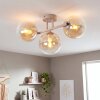 Moderne Cluster-plafondlamp Gastor met 3 glazen bollen in amber en helder