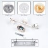 Moderne Cluster-plafondlamp Gastor met drie glazen kappen in amber, rook en helder