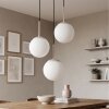 Cluster-hanglamp Gastor, verstelbaar bij montage, drie witte glazen bollen voor de eettafel