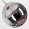 Hanglamp Gastor, cluster met 3 rookglazen bollen, verstelbaar bij montage