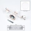 Cluster-plafondlamp Gastor met 3 Scandinavische ronde witte glazen bollen