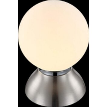 Globo Kitty Tafellamp Chroom, Nikkel mat, 1-licht