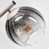 Moderne wandlamp Koyoto in zandkleur, 2-delige set met 3 rookglazen bollen verticaal