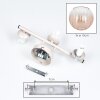 Moderne cluster-plafondlamp Koyoto met drie amberkleurige en heldere bollen, E14