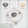 Moderne plafondlamp Koyoto met drie glazen bollen en ringconstructie