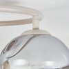 Moderne plafondlamp Koyoto met drie glazen bollen en ringconstructie