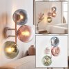 Moderne zandkleurige bolvormige wandlamp Gastor met 3 gesloten glazen kappen