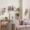 Moderne wandlamp Gastor, 2-delige set met drie glazen bollen voor de zithoek