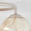 Moderne plafondlamp Gastor met drie amberkleurige glazen bollen ø 37 cm