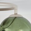 Moderne ronde plafondlamp Koyoto met blauwe, groene en goudkleurige glazen bollen