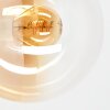 Wandlamp Gastor, 2-delige set, amber- en helder glazen kap, zichtbare E14-fitting