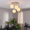 Moderne Cluster-plafondlamp Gastor met vier ronde witte glazen bollen