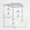 Moderne Cluster-plafondlamp Gastor met vier ronde witte glazen bollen