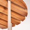 Boho plafondlamp Gastor met lamellenplaat en 4 glazen bollen in helder, rook en amber