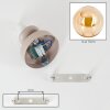 Wandlamp met glazen bol Gastor, retrostijl, amberkleurig glas, wit metaal, E14