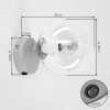 Retro-wandlamp Gastor met chroom-rookkleurige glazen bol en E14-fitting