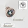 Retro-wandlamp Gastor met chroom-rookkleurige glazen bol en E14-fitting