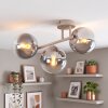Moderne Cluster-plafondlamp Gastor met 3 rookglazen bollen, E14