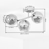 Moderne plafondlamp met glazen bollen Koyoto, 3 heldere glazen kappen, E14, zandkleurig