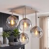Moderne zandkleurige cluster-plafondlamp Koyoto met 4 ronde glazen bollen