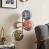 Retro wandlamp Koyoto met drie glazen kappen in clusteropstelling en E14