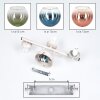 Retro wandlamp Koyoto met drie glazen kappen in clusteropstelling en E14