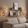 Moderne wandlamp Koyoto, 2-delige set met 3 glazen bollen in helder, amber en rook