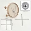 Boho plafondlamp Gastor met houten lamellenplaat en 5 rookglazen bollen