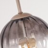 Moderne plafondlamp Koyoto met 4 glazen bollen in rook en helder, clusteropstelling