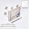 Moderne plafondlamp Koyoto in zandkleur met clusteropstelling en 4 witte glazen kappen
