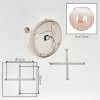 Moderne Cluster-plafondlamp Koyoto met 5 amberkleurige en heldere glazen bollen