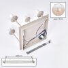 Cluster-plafondlamp Koyoto met 4 ronde geribbelde glazen kappen in amber en helder
