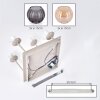 Globe-plafondlamp Koyoto, clusteropstelling met 4 kappen in rook en amber